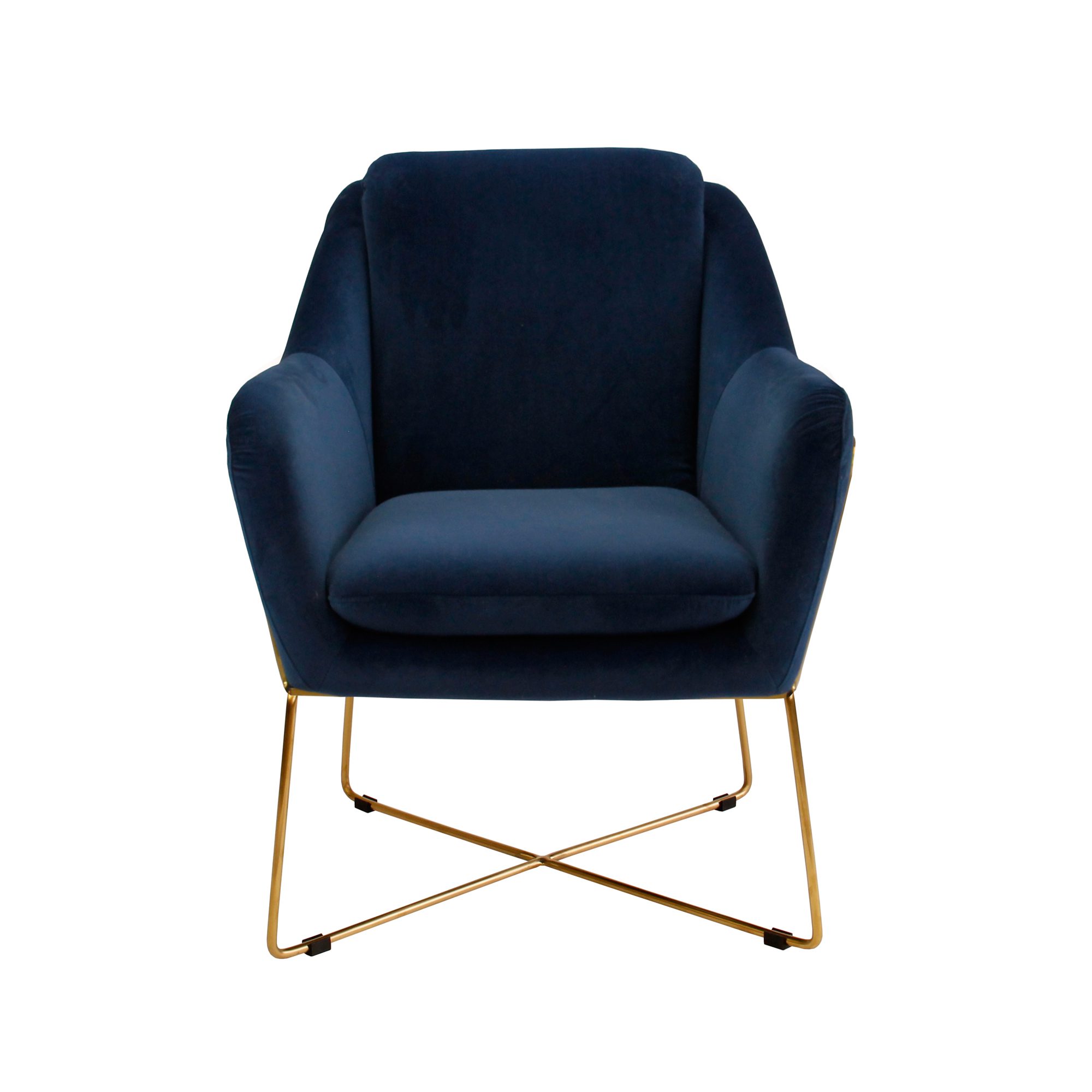 Blue Velvet Armchair