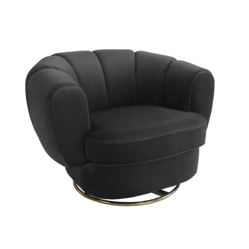 Black Siena Swivel Chair