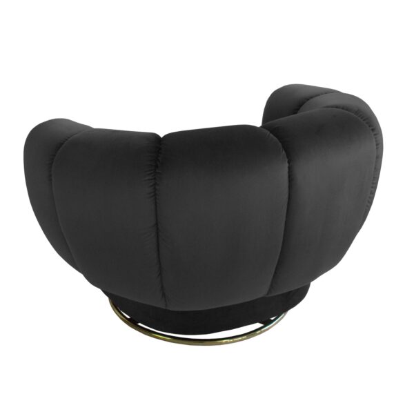 Black Siena Swivel Chair