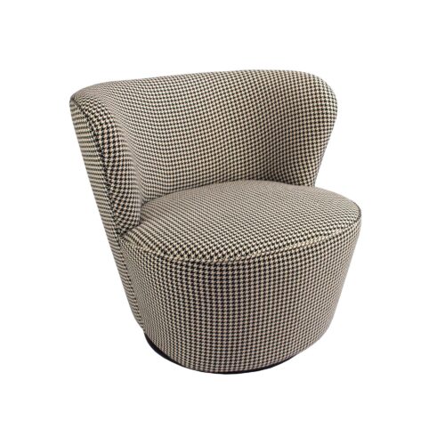 Coco Swivel Chair - Houndstooth