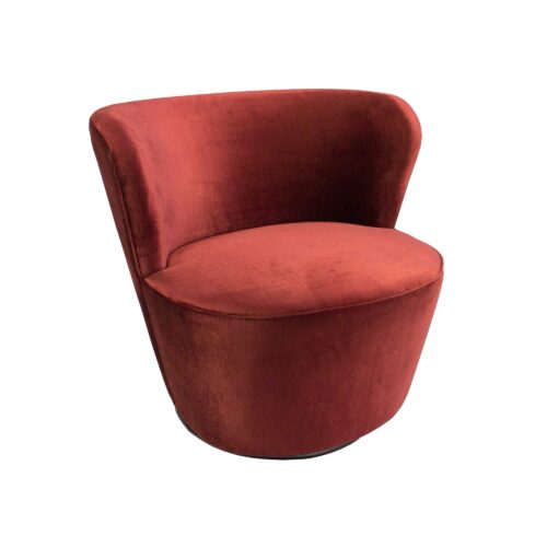 Coco Swivel Chair - Vintage Ruby