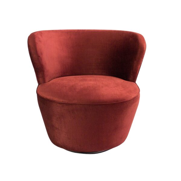 Coco Swivel Chair - Vintage Ruby