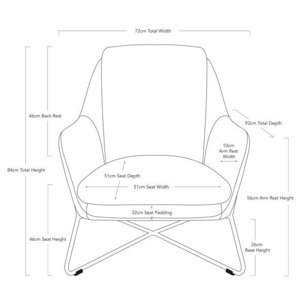 Tribeca Armchair - Clay with Bronze Frame