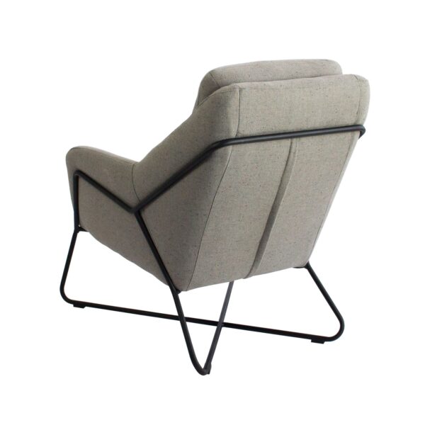 Tribeca Armchair - Grey with Matte Black Frame