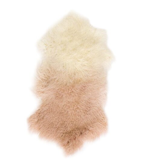 Pink Ivory Sheepskin Hide Throw
