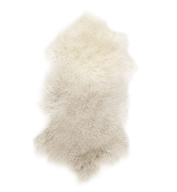 Grey Ivory Sheepskin hide Throw