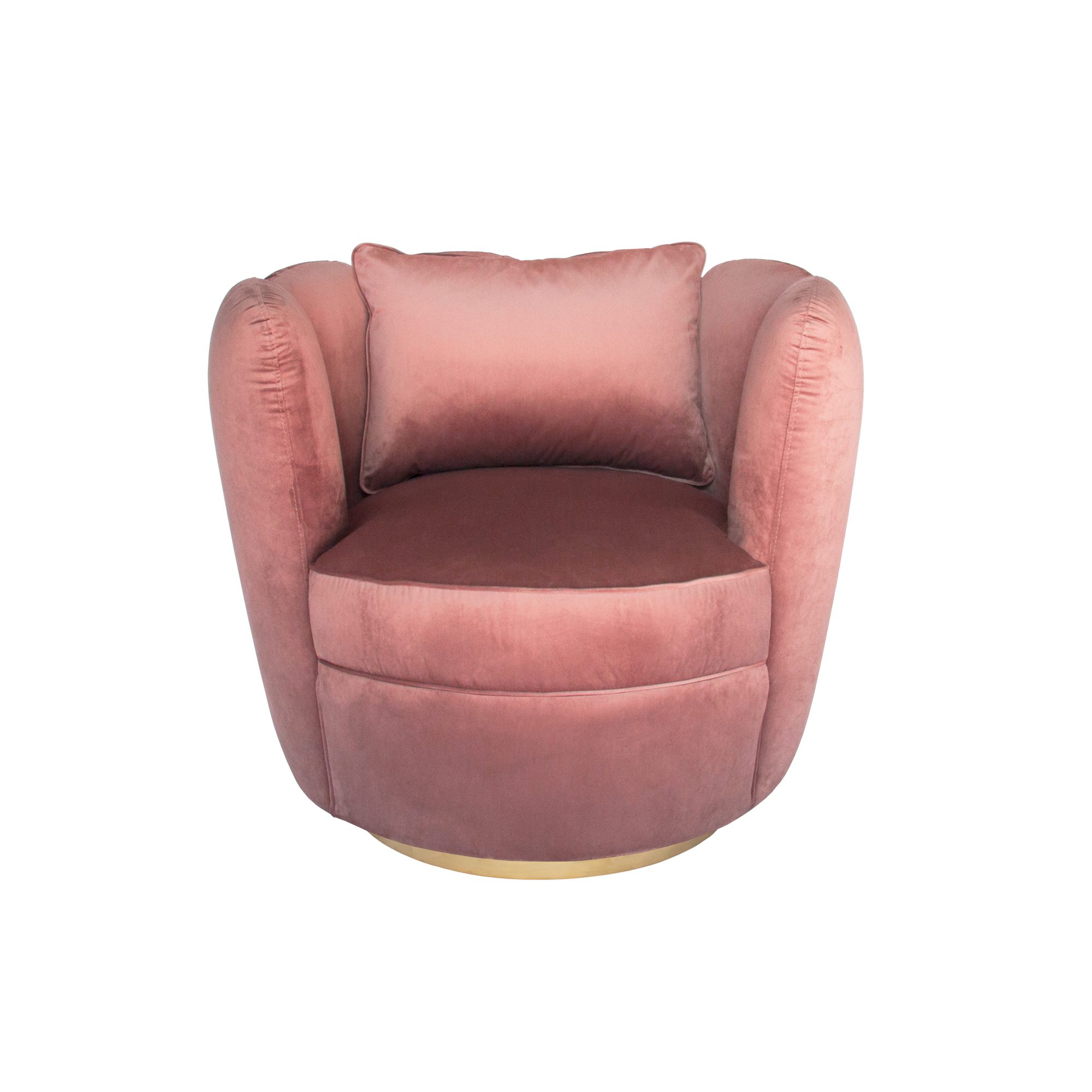 Orchid Pink Swivel Armchair