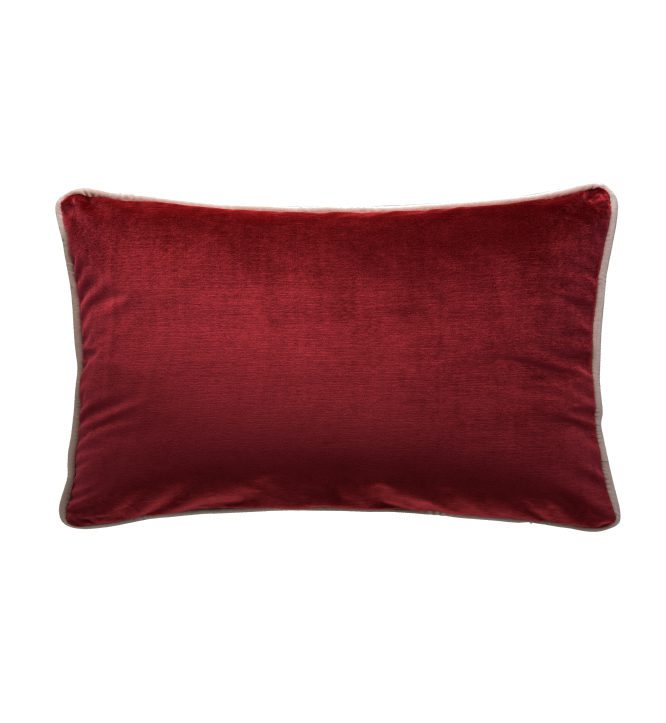 Soho Velvet Lumbar Cushion - Merlot - Darcy & Duke