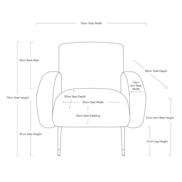 Kennedy Armchair - Natural Grey