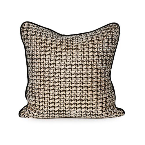 Black Gold Tweed Cushion