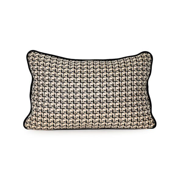 Black Gold Tweed Cushion