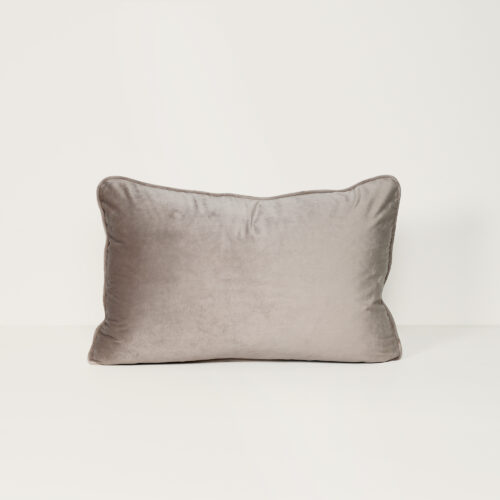 Velvet Lumbar Cushion - Nougat ( SELF PIPING )