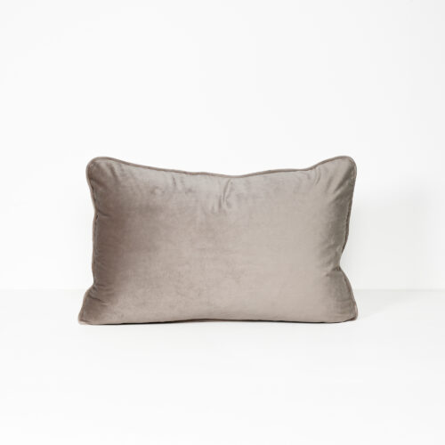 Velvet Lumbar Cushion - Nougat ( SELF PIPING )