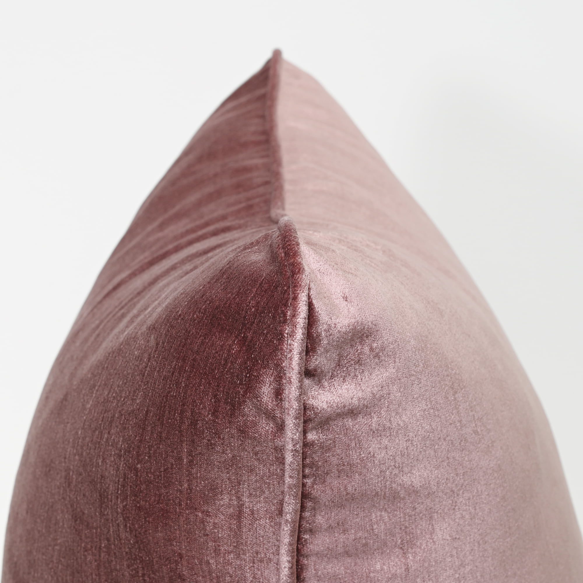 Coco Piped Velvet Lumbar Cushion - Vintage Rose - Image 2
