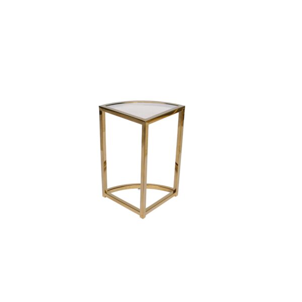 Gold Nesting Side Table With Glass Top