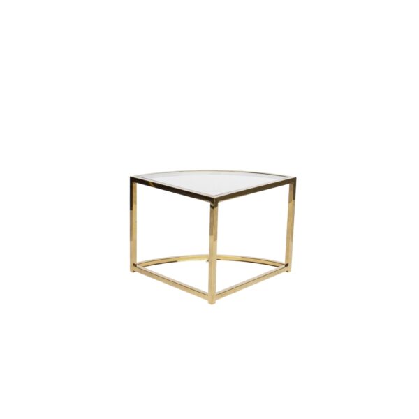 Gold Nesting Coffee Table With Glass Top