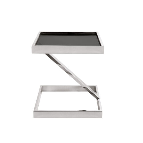 Manhattan Silver Side Table - Stained Glass