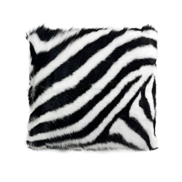 Zebra Print Fur Cushion