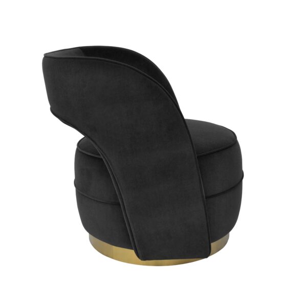 Black Velvet Armchair