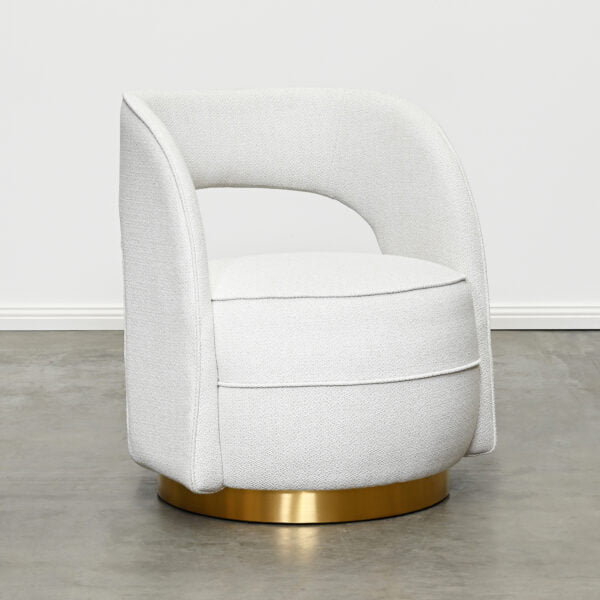 White Fabric Armchair