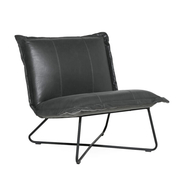 Xander Occasional Chair - Onyx Leather