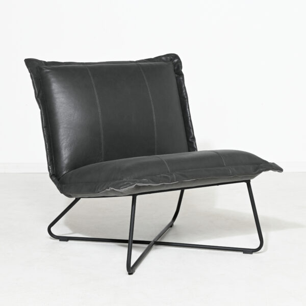 Xander Occasional Chair - Onyx Leather - Image 3