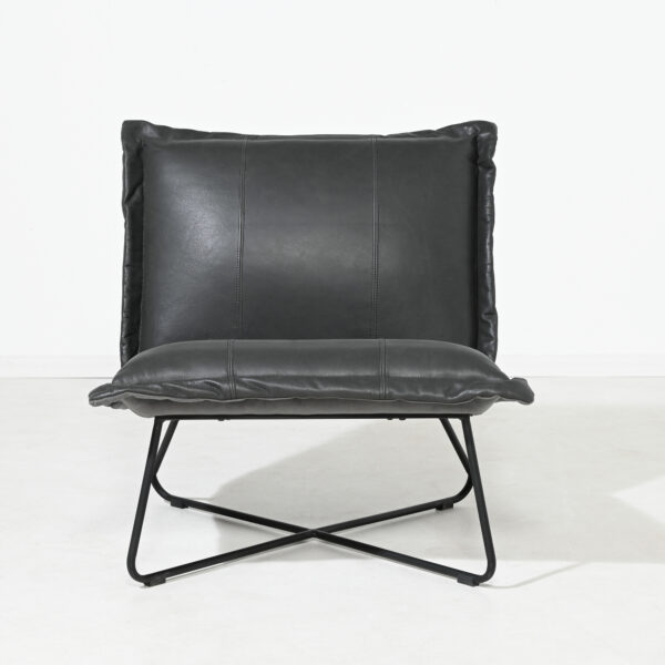 Xander Occasional Chair - Onyx Leather - Image 8