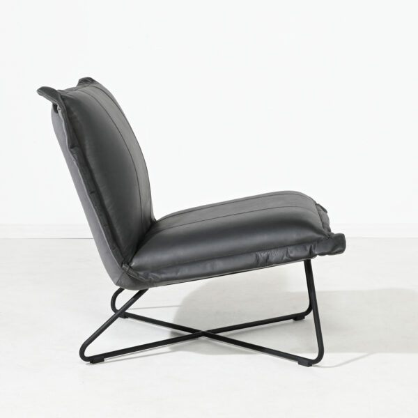 Xander Occasional Chair - Onyx Leather - Image 4