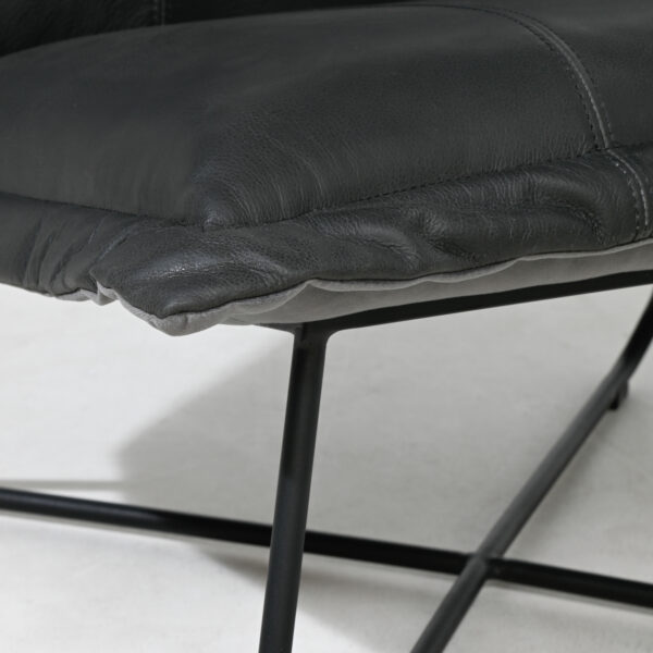 Xander Occasional Chair - Onyx Leather - Image 7