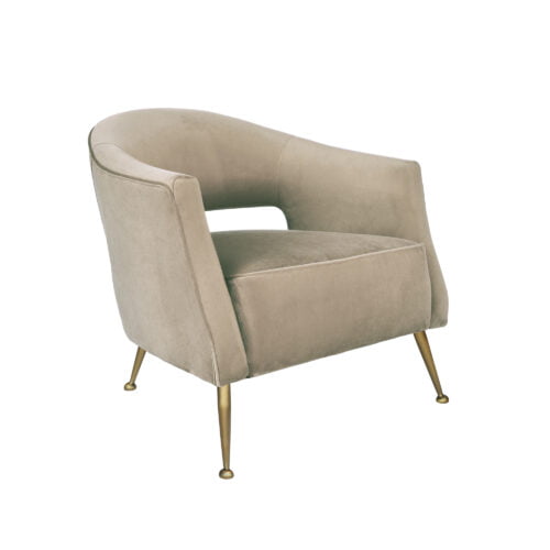 Taupe Beige Armchair