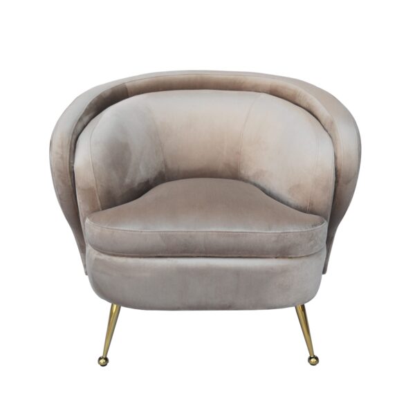 Taupe Beige Armchair