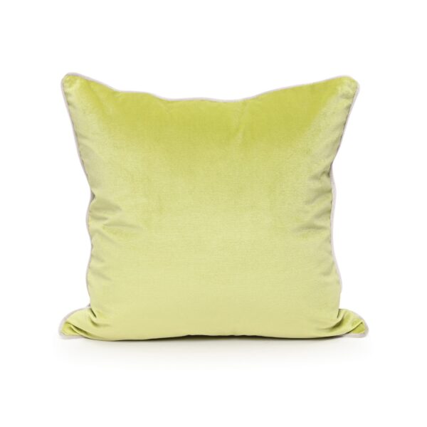 Lime Green Velvet Cushion