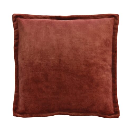 Burnt Copper Red Velvet Cushion