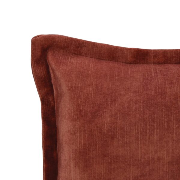 Burnt Copper Red Velvet Cushion
