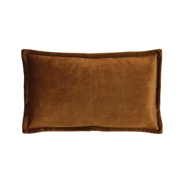 Rust Brown Velvet Cushion