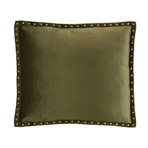 Olive Green Velvet Cushion