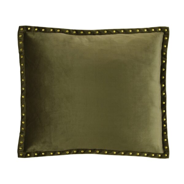 Olive Green Velvet Cushion