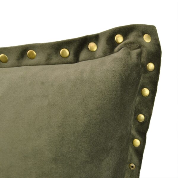 Olive Green Velvet Cushion