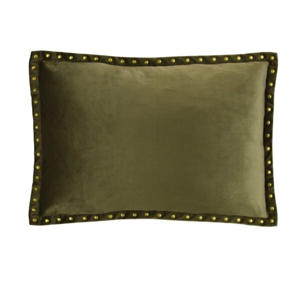 Olive Green Velvet Cushion