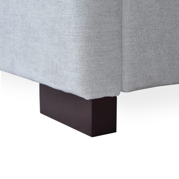 Textured Light Grey Bed