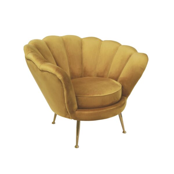 Honeycomb Yellow Shell Armchair