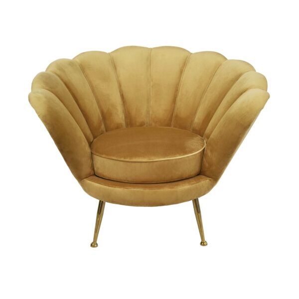 Honeycomb Yellow Shell Armchair