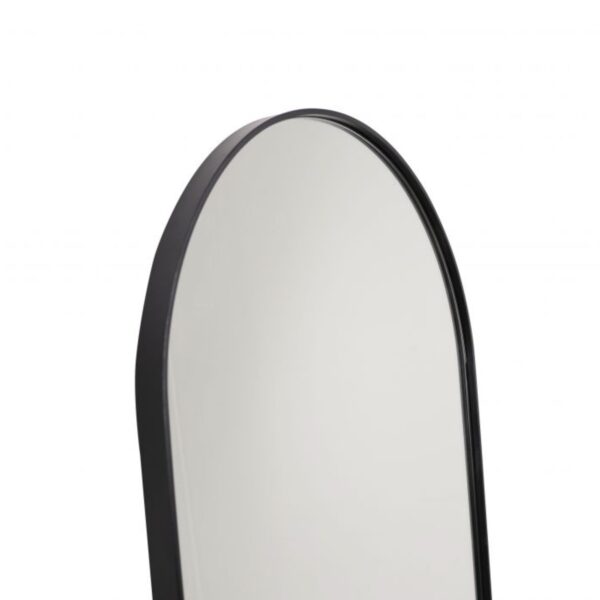 Black oval mirror