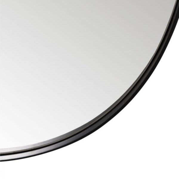 Black oval mirror