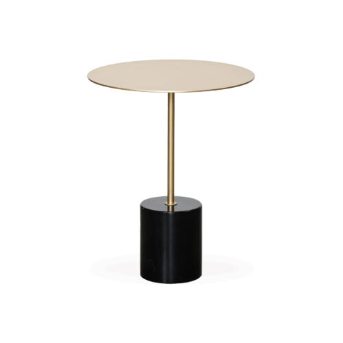 Round gold side table