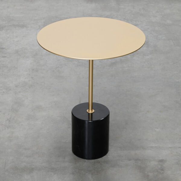 Round gold side table