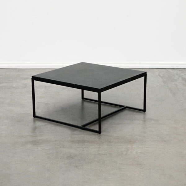 Square black marble coffee table