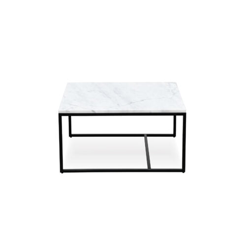 Square white marble coffee table