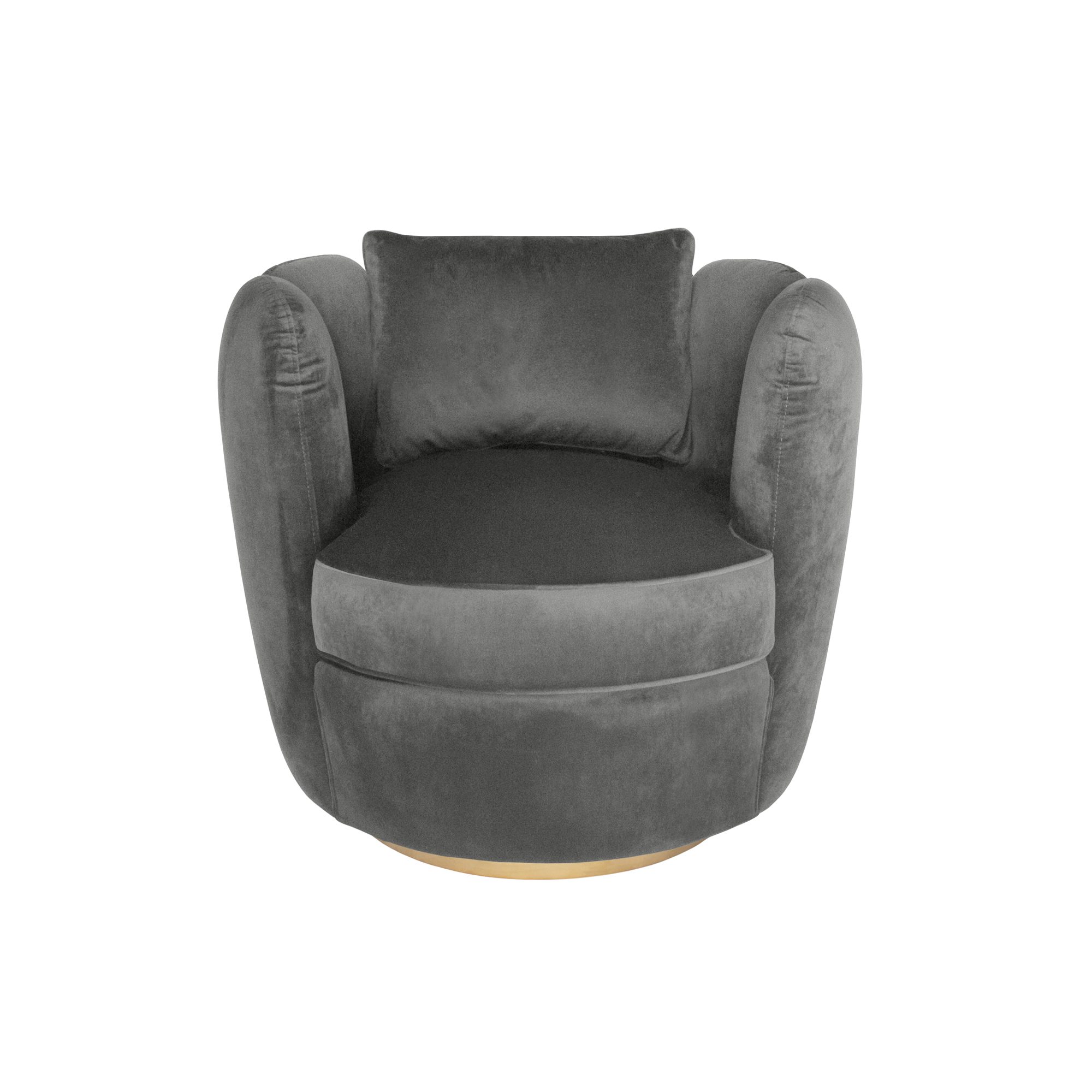 Charcoal Grey Swivel Armchair