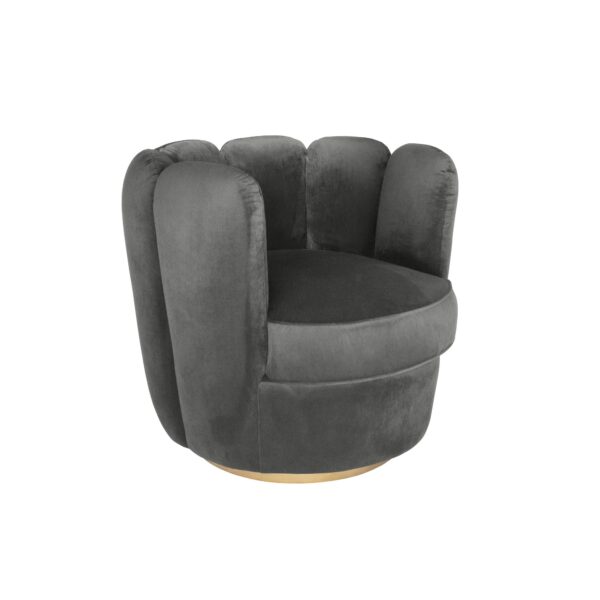 Charcoal Grey Swivel Armchair